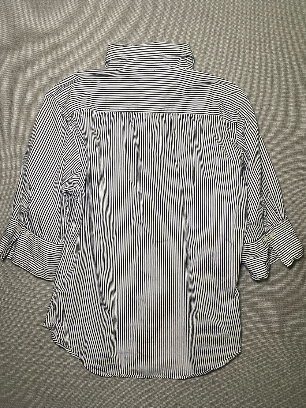 Ralph Lauren Sport Women's Striped White Navy Button Down Shirt Size 14 - Picture 3 of 7